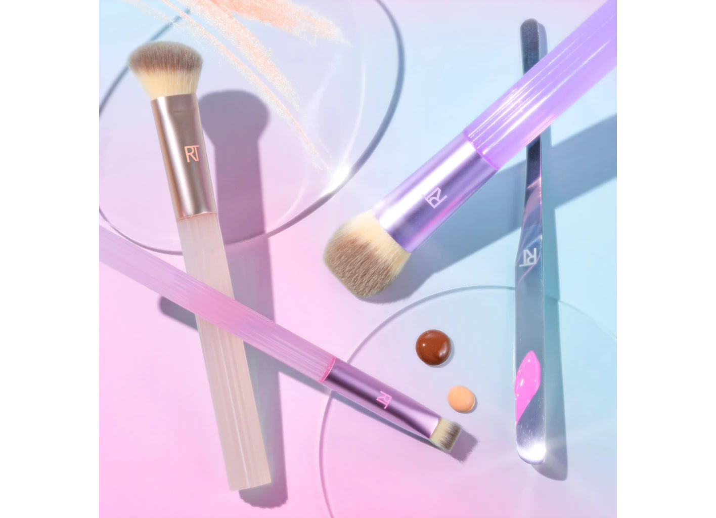 Jogo de pincéis Real Techniques Pastel Pop Plumped up base set