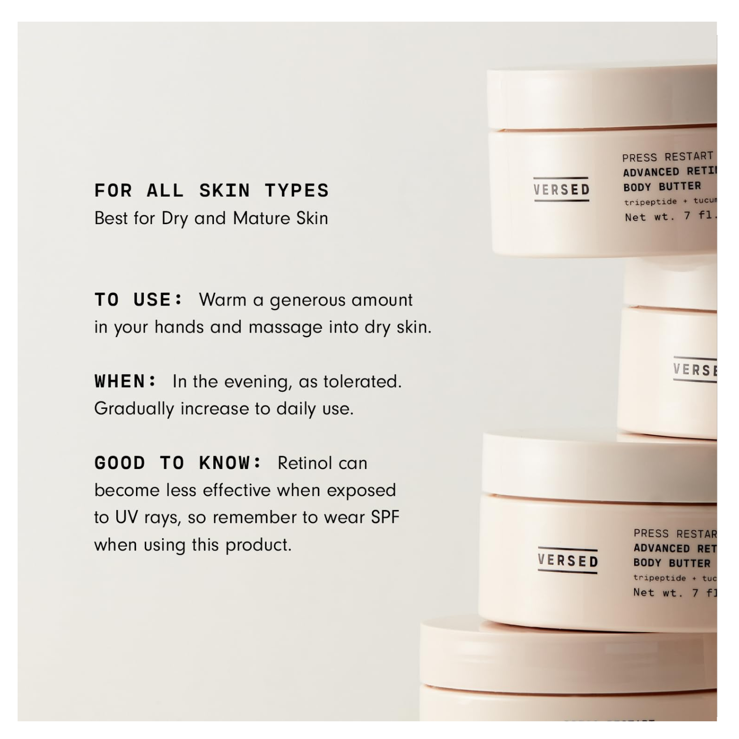 Creme Corporal Versed Press Start Advanced Retinol Body Butter