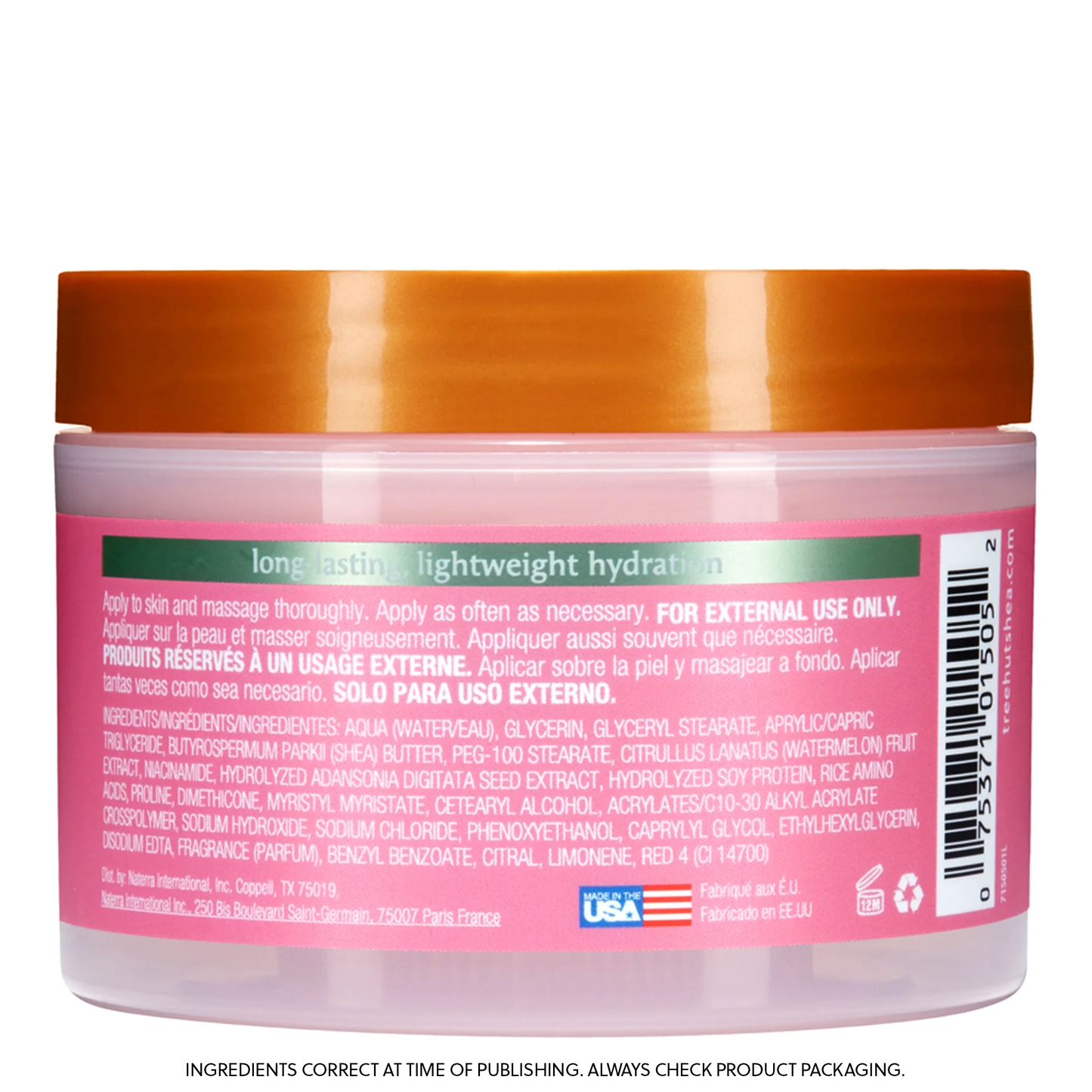 Creme Corporal Tree Hut Watermelon Whipped Shea Body Butter